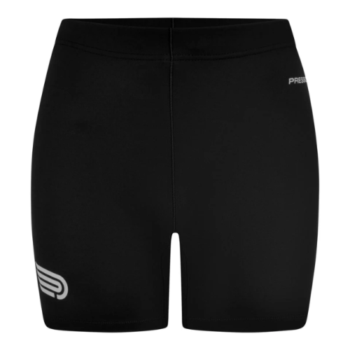 PRESSIO - Women - EQ 3" Short - Low Rise - Black/Silver